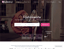 Tablet Screenshot of fashioneate.com